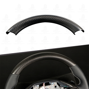 Accesorios de coche de carbono seco cubierta superior del volante <span class=keywords><strong>Interior</strong></span> para KIA EV6 - Product Image 1