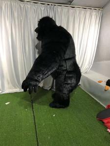 Disfraz de Mascota de dibujos animados para parque de atracciones, Animal negro, orangután, venta al por mayor - Product Image 3