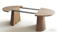 Elegante Mesa de Comedor Extensible de MDF, Mesa Ajustable de MDF para Comedor de Hotel Moderno