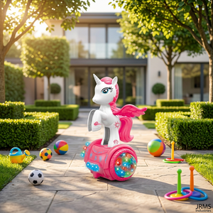 <b>Pink</b> Unicorn <b>Car</b> Battery Powered Plastic <b>Ride</b> <b>on</b> Vehicle with Lights and Music for 2 to 4 Years - Product Image 4