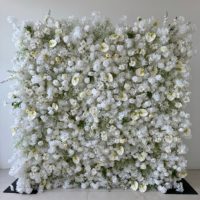 Hochwertige Realistische Duftende Seidenrosen Handgefertigte Künstliche 5D Blumenwand Hintergrundpaneel für Hochzeit Bühne Party Dekoration