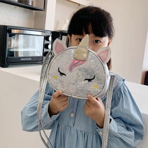 กระเป๋าสะพายข้างเด็กผู้หญิงลายยูนิคอร์นสีสันสดใส น่ารัก สไตล์การ์ตูน แฟชั่น<span class=keywords><strong>เจ้า</strong></span>หญิง ทำจากหนัง PU ประดับเลื่อม - Product Image 4