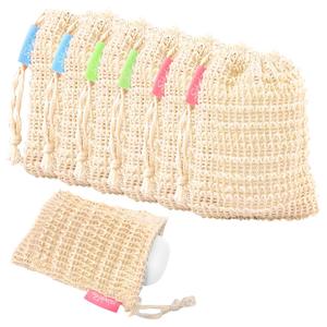 Bolsa exfoliante <span class=keywords><strong>de</strong></span> <span class=keywords><strong>ganchillo</strong></span>, respetuoso con el medio ambiente, cero residuos, cordón, bolsa Natural, Sisal, algodón, jabón, malla - Product Image 2