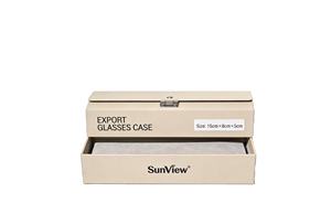 Étui à lunettes haut de gamme en carton rigide avec procédé de lamination, doté d'un fermoir à charnière métallique et d'une doublure en éponge - Product Image 2