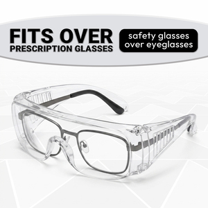 Gafas de Seguridad con Protección Antivaho ANSI para Usar sobre Lentes Graduadas, Gafas OTG con Protectores Laterales para Trabajo Industrial, 3 Piezas - Product Image 4