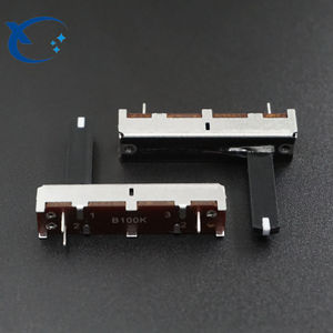 Foshan factory SC2043N B100K slide r potentiometer 35MM stroke 20MM handle with white spots with <strong>midpoint</strong> - Product Image 3