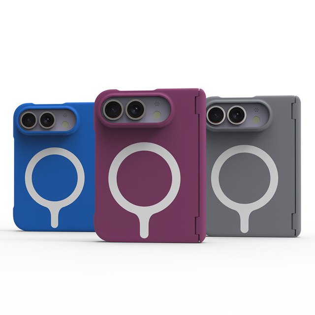 Ultra Foldable Silicone Magnetic Phone Case for iPhone 18 Fold Double Wrap Edge Hinge Protective Cover for iPhone Ultra