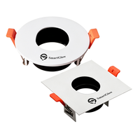 Lampu Sorot LED MR16 Modern Persegi Bulat Anti Silau Sudut Putar COB Downlight Housing Bingkai Gu10 Modul LED Bingkai Lampu Mr16