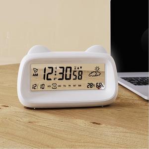 Lindo <span class=keywords><strong>reloj</strong></span> de mesa digital con retroiluminación, <span class=keywords><strong>reloj</strong></span> despertador de alta precisión <span class=keywords><strong>para</strong></span> niños con pantalla LCD electrónica transparente - Product Image 1