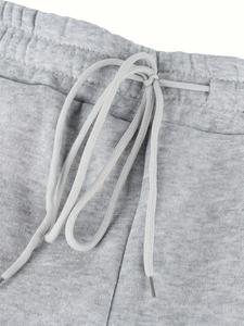 <span class=keywords><strong>Pantaloni</strong></span> da Jogging da <span class=keywords><strong>Donna</strong></span> in Grigio Mélange con Fodera in Pile - <span class=keywords><strong>Pantaloni</strong></span> Casual con Coulisse e Tasche, in Maglia di Poliestere - Product Image 4