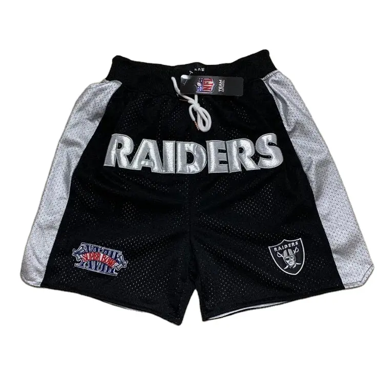 2022 American Football Raiders Jersey Stock Man Plus Size Raiders Shorts