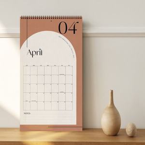 Оптовая продажа, полноцветный индивидуальный годовой ежемесячный настенный календарь, настенный календарь Брайля, печать логотипа, стиль календаря - Product Image 3