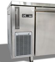 Réfrigérateur commercial en acier inoxydable à double porte, refroidisseur d'air, table réfrigérée de comptoir pour restaurant