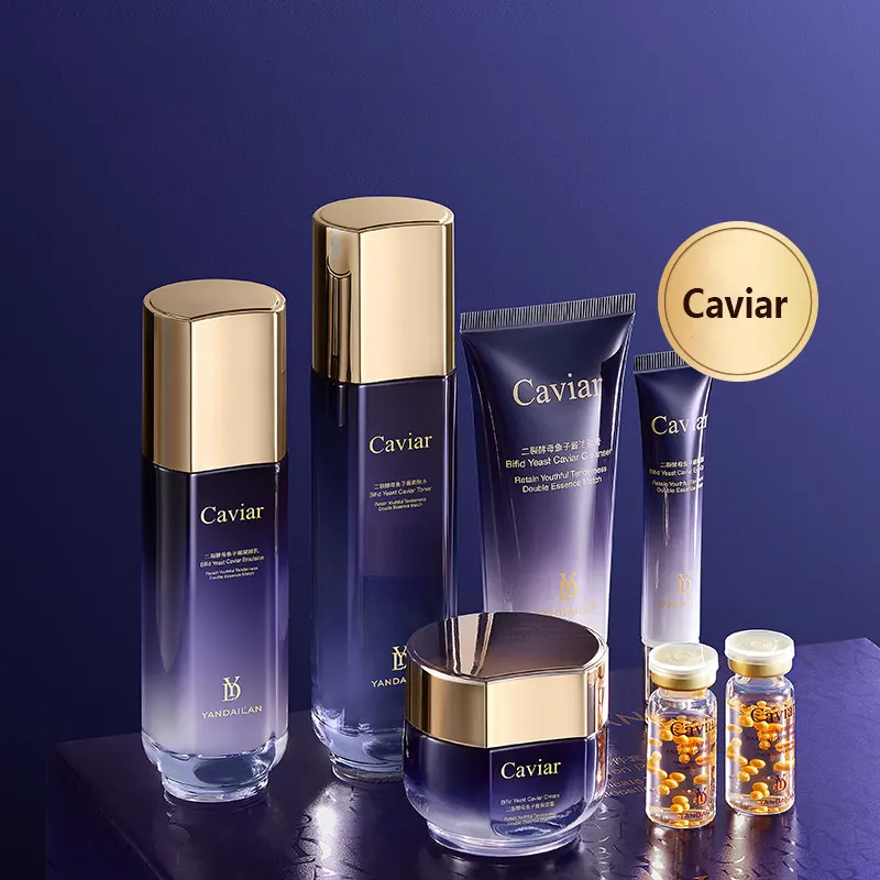 Caviar Yeast Facial Whitening Rejuvenating Anti Aging Luxury Skin care Kit Natural Organic Caviar Face Skincare Set