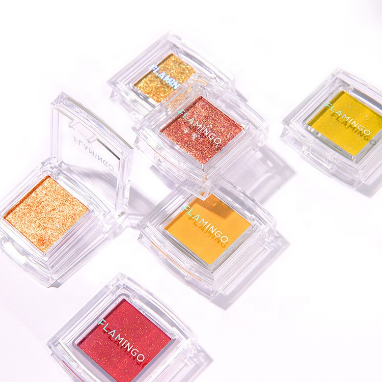 Горячая Распродажа мини милые прозрачные квадратные формы тени для век контейнер один цвет Прозрачные тени для век чехол румяна палитра