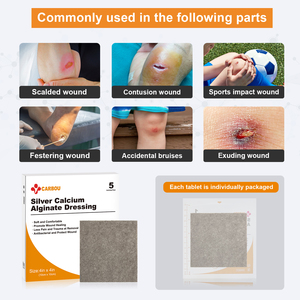 Carbou 2025 Nieuwe Trend Getrimd Antibacterieel Zilver Calcium Antimicrobiële Alginaatverband Voor Wondverzorging - Product Image 3