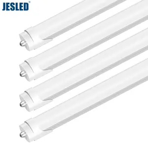 JESLED T8 T10 T12 หลอดไฟ LED Dual-end ขับเคลื่อนลบบัลลาสต์ประเภท B หลอดไฟ 8FT FA8 45W 50W Super Bright ฝาครอบ Frosted ETL PC