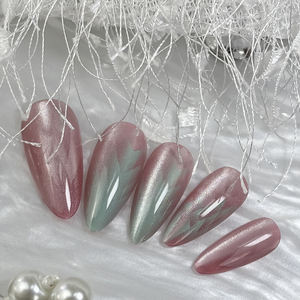 เล็บปลอมแบบกดติดลายกลิตเตอร์สีทอง 24 ชิ้น ดีไซน์ใหม่ล่าสุด สำหรับตกแต่งเล็บ - Product Image 4