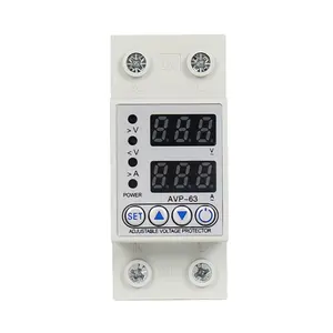 Din Rail Adjustable Protective Protector Relay Protection Digital Electric 220V 40A 63A Voltage Protector Circuit Breaker