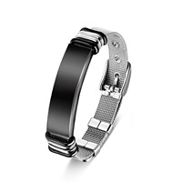 Nouveau Bracelet Perlé en Acier Inoxydable Style Européen et Américain, Unisexe, Réglable, Personnalisable avec LOGO, Accessoire de Poignet pour Couples, Zircon 18K