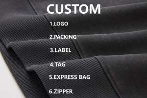 Felpa con Cappuccio in Cotone di Alta Qualità con Logo Personalizzato, Lavata e Invecchiata, Grigia, Oversize, Antivento e Traspirante per Uso Quotidiano - Product Image 3