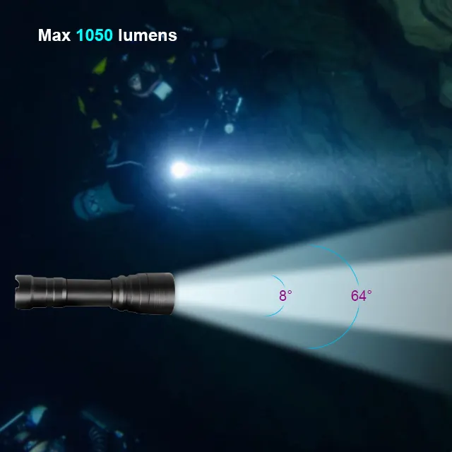 Neue profession elle Taucht aschen lampe Leistungs starke 1000-Lumen-LED-Tauchleuchte U-Boot-Tauch-Sicherheits leuchten Wasserdichte Unterwasser lampe