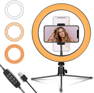 Anneau de lumière pour selfie Photographie Led Bord de lampe avec support mobile Support de trépied Ringlight pour diffusion vidéo en direct - Product Image 6