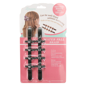 Trenzador de Cabello de Plástico Negro, Clip para Cola de Caballo, Herramienta para Peinar - Product Image 1