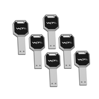 Flashdisk USB Bentuk Kunci dengan Logo Custom, Desain Baru, LED, 8GB/16GB/32GB/64GB/128GB, Plastik, Antarmuka USB 2.0/3.0, Terenkripsi