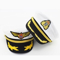 Casquette de performance 100 % coton à motif floral blanc, style streetwear, uniforme de capitaine, chapeau marin à calotte plate, vente en gros pour adultes hommes et femmes