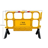 Barrière de sécurité routière en plastique HDPE/PE de 1400 mm pour la sécurité du trafic routier