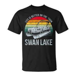 Camiseta Swan Lake Life Is Better On The Toon Boating para adultos, unisex, manga corta, cuello redondo, estampado en serigrafía, promocional - Product Image 1
