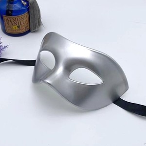 Halloween e Retro decorazioni per feste di natale bianco toppa per occhio ispessita maschera nera per adulti mezza faccia - Product Image 2