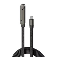 Support de téléphone pliable 240W avec câble de données Type-C à charge rapide à tête coudée pour téléphones mobiles et téléphones portables, gaine tressée