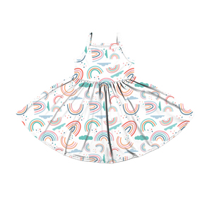 ชุดเดรสเด็กผู้หญิงแบบใหม่ BQ-526-XXM พิมพ์ลายตามสั่ง สำหรับฤดูร้อน สายคล้องคอ ไร้แขน สไตล์ลำลอง น่ารัก กระโปรงบานใหญ่ - Product Image 5