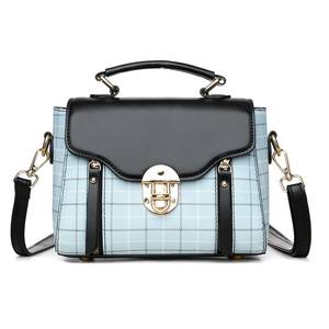Nuevo patrón de mano PU Casual Versátil Moda Bolso de hombro Bolso de mujer Patrón de rejilla - Product Image 1