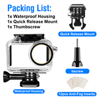Accessoires HONGDAK pour caméras DJI Osmo Action 4, boîtier étanche pour la plongée sous-marine jusqu'à 50 m