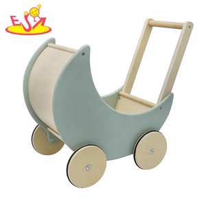 Haute Qualité Éducatif Lune Poussette Jouet En Bois Push <span class=keywords><strong>Walker</strong></span> Pour Bébé W16E266 - Product Image 1