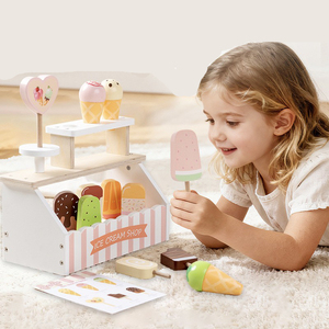 ร้านขายไอศกรีมจำลอง ของเล่นเด็ก บ้านไม้ ชุดครัว ของเล่นเสริมพัฒนาการ พร้อมชุดน้ำชายามบ่าย - Product Image 4