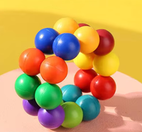 Balle magnétique de décompression 3D, cube magique, jouet éducatif créatif, nouveauté anti-stress, jeu de société coloré