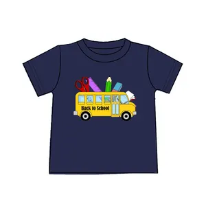 2024 nuova t-shirt di moda per ragazzi con motivo cartone animato 2-7 anni di estate per bambini top camicie per bambini a scuola