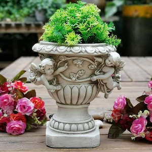 Adorno de mano decoración interior balcón jardín <span class=keywords><strong>maceta</strong></span> Ángel <span class=keywords><strong>busto</strong></span> resina <span class=keywords><strong>maceta</strong></span> arte para patio resina artesanía producto - Product Image 1