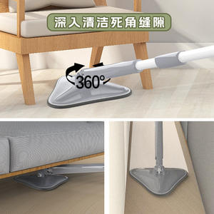 M26 Triangular Flat <b>Mop</b> Microfiber Hook And Loop Fastener Hands Free Wet Dry Cleaning <b>Mop</b> For Household Use - Product Image 5