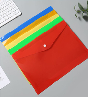 Enveloppes en plastique PP Dossiers de stockage de documents transparents Enveloppes de fichiers de format A4 avec poche
