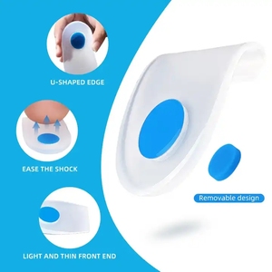Sepatu Bantalan Tumit Gel Silikon Setengah yang Dapat Dilepas untuk Mengatasi Nyeri Warna Biru Ukuran S/<span class=keywords><strong>M</strong></span>/L/XL - Product Image 4