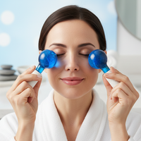 Fabricant direct – Globes de massage glacés en verre/eau purifiée/EVA de haute qualité pour le visage – Outils rafraîchissants – Couleur et logo personnalisables – Fabrication en gros