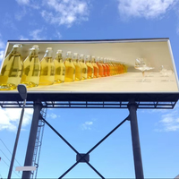 Écran LED à double colonne pour utilisation en extérieur, classé IP65, panneau d'affichage vidéo publicitaire
