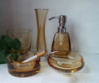 Style européen léger luxe cristal désinfectant pour les mains savon liquide ensemble distributeur maison hôtel haut de gamme doux pression