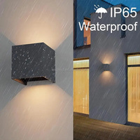 Lampe murale LED en aluminium 6W avec diffuseur en polycarbonate IP65 AC85-265V pour une utilisation en extérieur et en intérieur