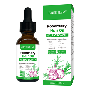 Huile de romarin et de graines noires bio anti-chute enrichie en vitamine E et aloe vera : nourrit le cuir chevelu, réduit la chute des cheveux, favorise la croissance capillaire - Product Image 1